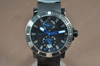 スーパーコピー時計ユリスナルダン Watches Maxi Marine Diver PVD/RU ブラック Ocean Asia 23J