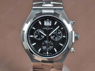 スーパーコピー時計 ヴァシュロンコンスタンタン Watches Overseas SS/SS ブラック 文字盤 スイス Ronda 5040B クオーツ 搭 載