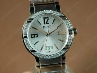 時計コピーピアジェ【男性用】 Piaget Watches Polo Mens SS/Diamonds Silver Swiss Eta 2824-2オートマチック搭載