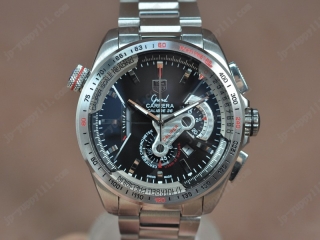 時計コピータグホイヤー Watches Grand Carrera Calibre 36 SS/SS ブラック 文字盤 Jap OS20 クオーツ 搭 載