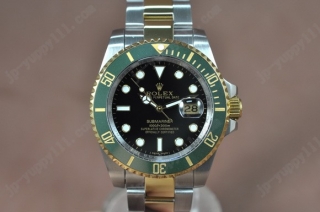 時計コピー ロレックス Watches Submariner TT 緑 セラミック ブラック 文字盤 2813 オートマチック 搭 載