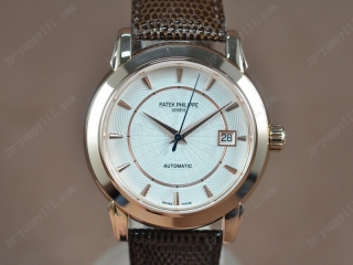 時計コピーパテックフィリップ Watches Calastrava RG/LE ホワイト 文字盤 スイス 2824-2 オートマチック 搭 載
