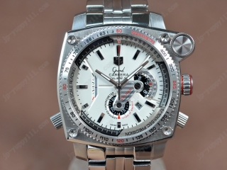 時計コピータグホイヤー Watches Grand Carrera Calibre 36 SS/SS ホワイト 文字盤 Jap クオーツ 搭 載