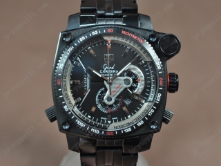時計コピー タグホイヤー Watches Grand Carrera Calibre 36 PVD ブラック 文字盤 Jap クオーツ 搭 載