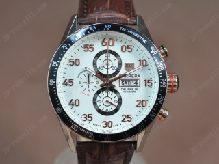 スーパーコピー時計タグホイヤー Watches Carrera 43mm TT/LE ホワイト 文字盤 Jap OS11 クオーツ 搭 載