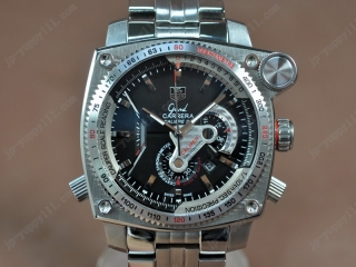 スーパーコピー時計タグホイヤー Watches Grand Carrera Calibre 36 SS/SS ブラック 文字盤 Jap クオーツ 搭 載