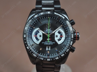時計コピータグホイヤー Watches Grand Carrera Calibre 36 Full PVD ブラック Jap クオーツ 搭 載