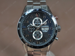 時計コピータグホイヤー Watches Carrera 43mm SS/SS ホワイト 文字盤 Jap OS11 クオーツ 搭 載