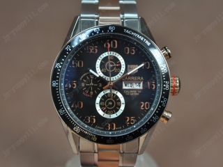 スーパーコピー時計タグホイヤー Watches Carrera 43mm TT ブラック 文字盤 Jap OS11 クオーツ 搭 載