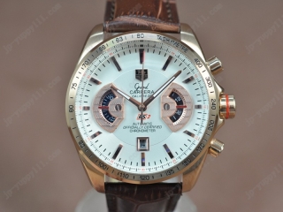 時計コピータグホイヤー Watches Grand Carrera Calibre 36 RG/LE ホワイト Jap クオーツ 搭 載