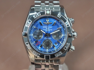 スーパーコピー時計ブライトリング Watches Chronomat B01 GMT SS/SS 青い 文字盤 A-7750 オートマチック 搭 載