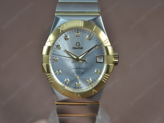 スーパーコピー時計オメガ 【男性用】 Constellation Chronometer 38mm 18K Wrapped TT Silver dial Swiss SW200オートマチック搭載　