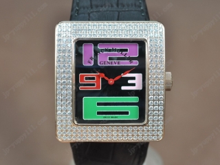時計コピー フランクミュラー Watches Long Island RG/LE/Diam ブラック 文字盤 Ronda クオーツ 搭 載