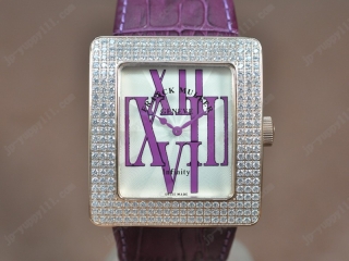 スーパーコピー時計 フランクミュラー Watches Long Island RG/LE/Diam ホワイト 文字盤 Ronda クオーツ 搭 載