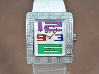 スーパーコピー時計 フランクミュラー Watches Long Island SS/LE/Diam ホワイト 文字盤 Ronda クオーツ 搭 載