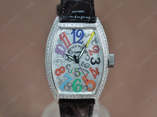 スーパーコピー時計 フランクミュラー Watches Casablanca SS/LE/Diam ホワイト Asian 2813 オートマチック 搭 載
