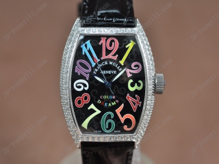 時計コピー フランクミュラー Watches Casablanca SS/LE/Diam ブラック Asian 2813 オートマチック 搭 載