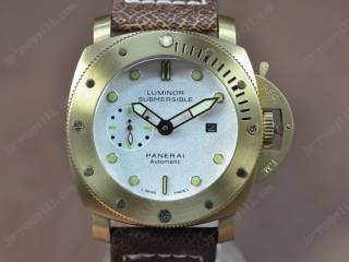 時計コピー パネライ Watches Submessible 47mm YG/LE ホワイト 文字盤 アジア 21J オートマチック 搭 載