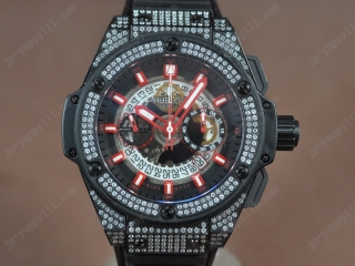 時計コピー ウブロ Watches Big Bang King Power PVD/RU/Diam Skeleton 文字盤 A-7750 Chrono オートマチック 搭 載