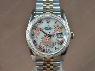 スーパーコピー時計ロレックス Watches DateJust 2011 Flora TT/Diam Pearl ホワイト A-2836-2 オートマチック 搭 載