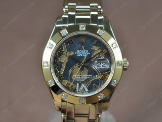 時計コピーロレックス Watches DateJust 2011 Flora YG 12-Diam Pearl 灰色 A-2836-2 オートマチック 搭 載