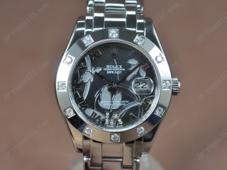 時計コピーロレックス Watches DateJust 2011 Flora SS 12-Diam Pearl 灰色 A-2836-2 オートマチック 搭 載