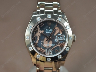 時計コピーロレックス Watches DateJust 2011 Flora RG 12-Diam Pearl 灰色 A-2836-2 オートマチック 搭 載