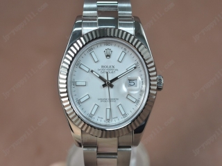 時計コピーロレックス Watches DateJust II 41mm SS ホワイト 文字盤 Asia Eta 2836-2 オートマチック 搭 載