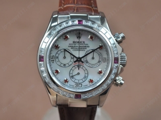 スーパーコピー時計 ロレックス Watches Daytona SS/LE Square Diam Pearl ホワイト Asia 7750 Chrono オートマチック 搭 載