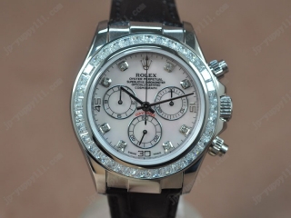 時計コピーロレックス Watches Daytona SS/LE Square Diam Pearl ホワイト Asia 7750 Chrono オートマチック 搭 載